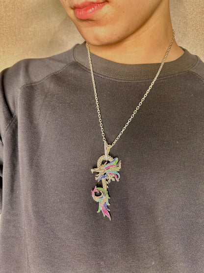 Gökkuşağı Silver Dragon Kolye