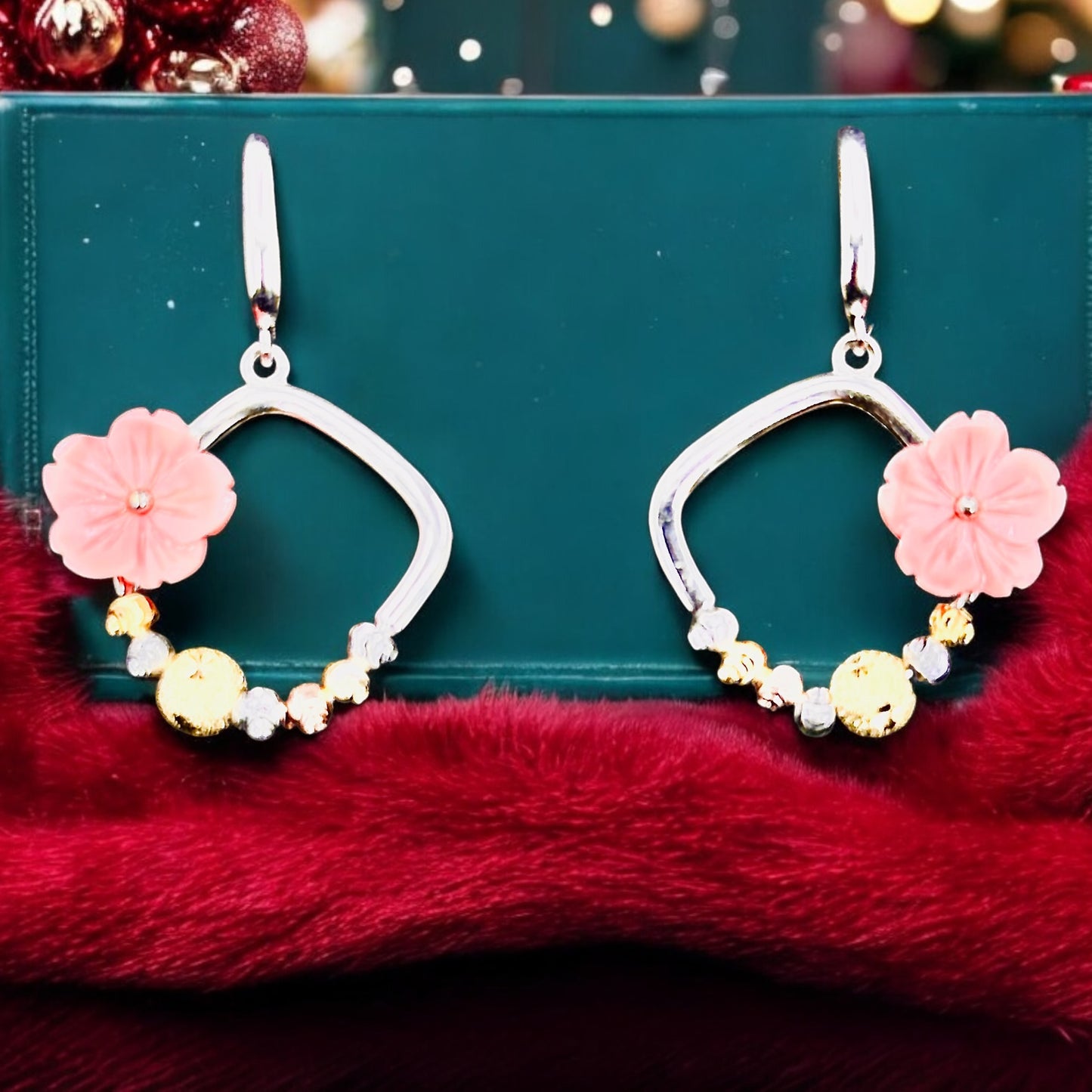 Floral Square Earrings