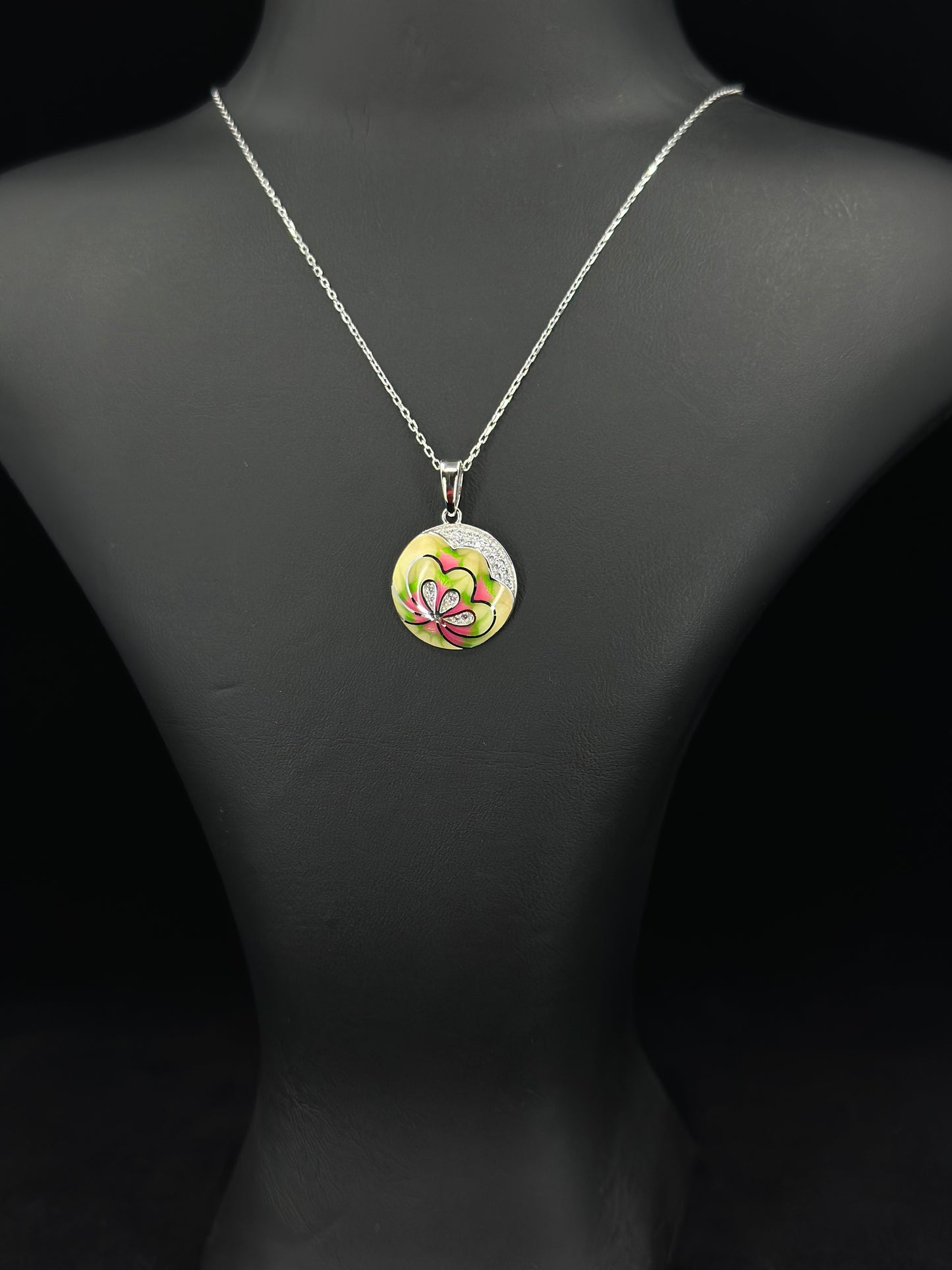 Floral Enamel Necklace