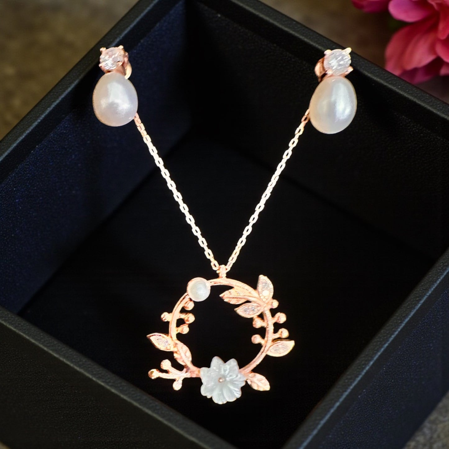 Aşkın Sonsuz Döngüsü Altın Kaplama Kolye Küpe Gümüş Set