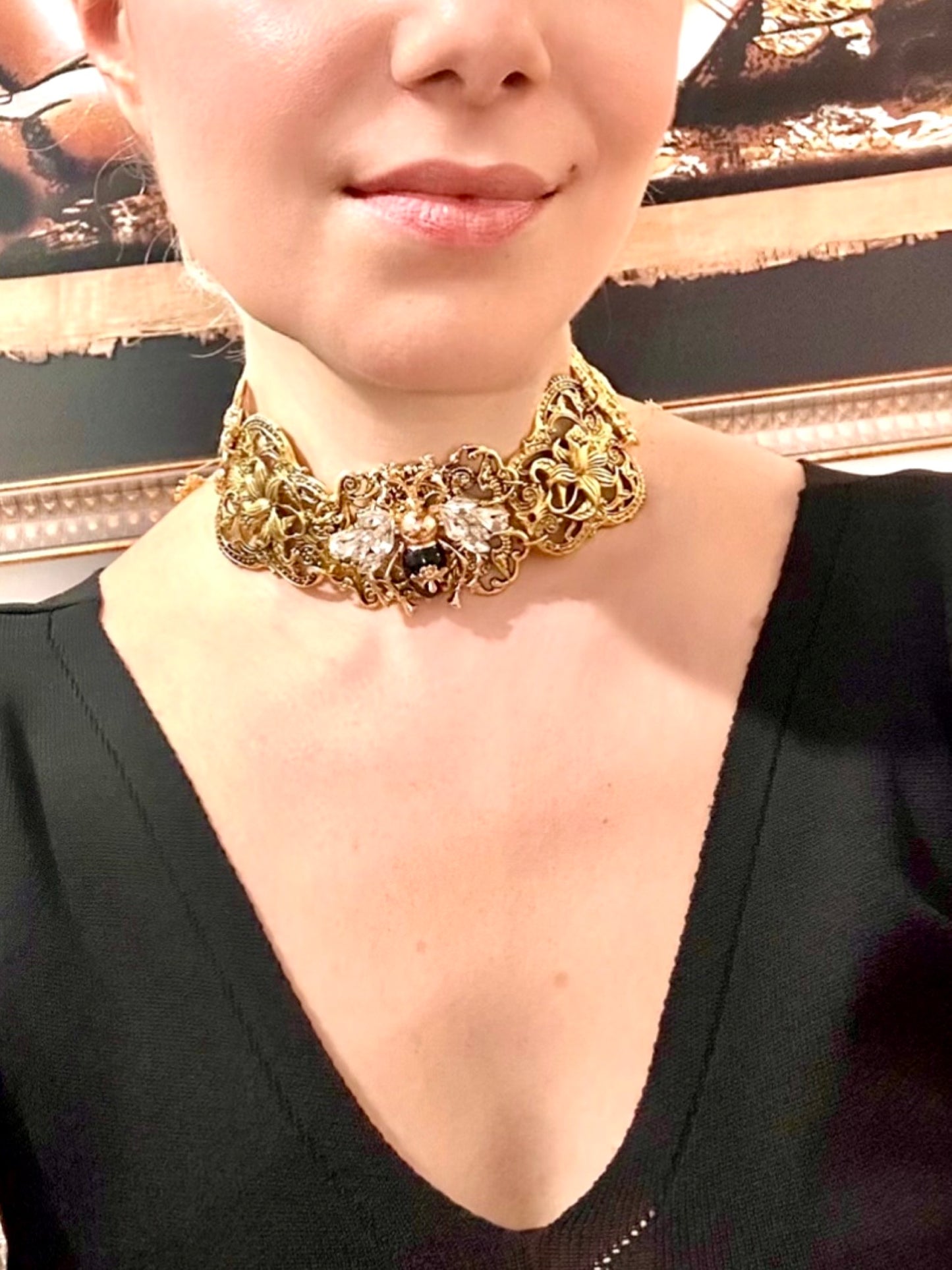 Antik Gold Choker Kolye