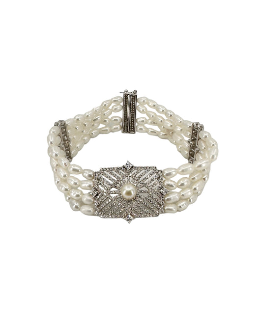 Zirconia Pearl Bracelet