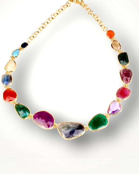 Natural Stone Gold Necklace