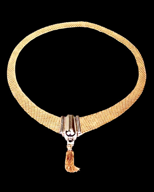 Gold Knitted Necklace