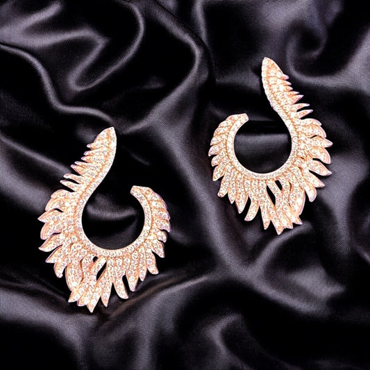 18K Altın Kaplama 925 Ayar Gümüş Salkım Küpe