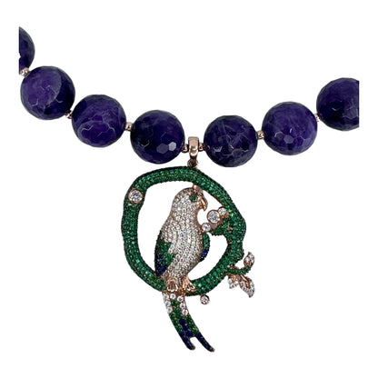 Parrot Amethyst Necklace