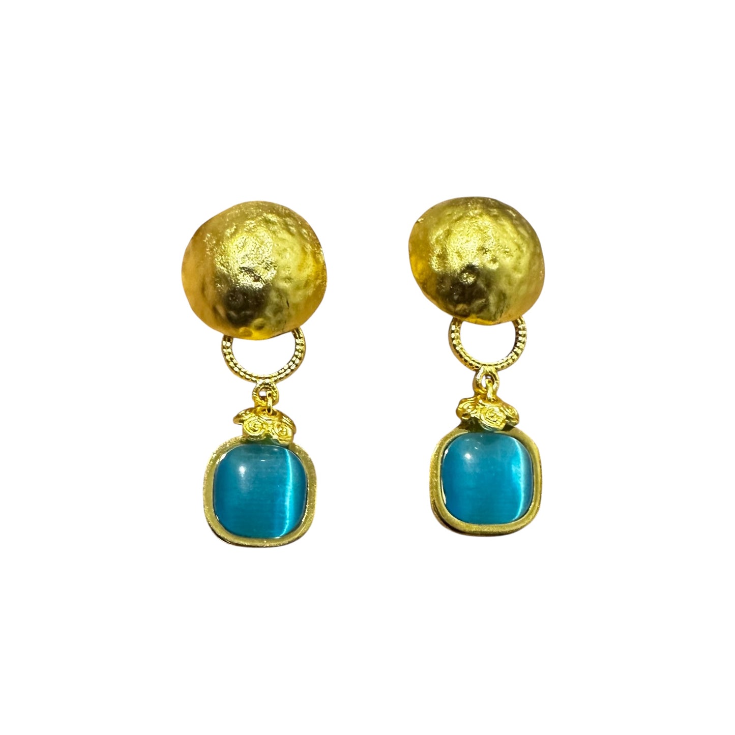 Halef Yıldız Mavi Artisan Küpe