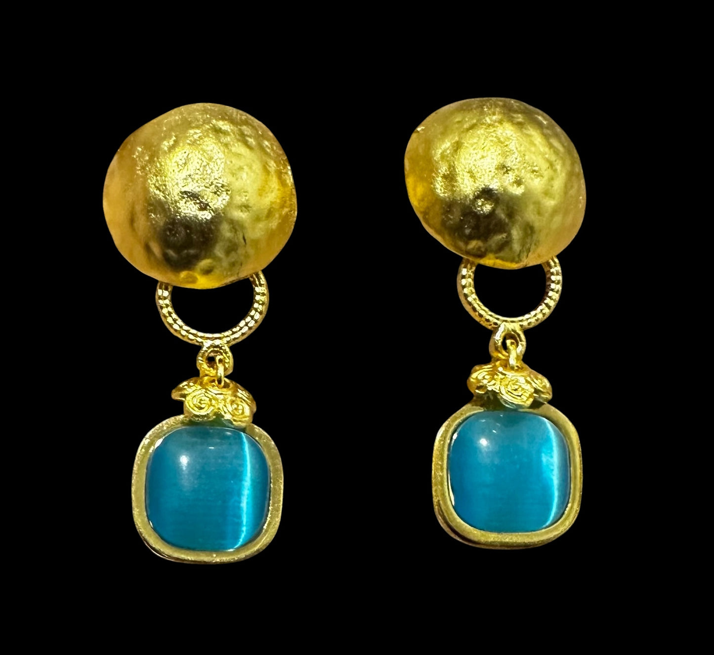 Halef Yıldız Mavi Artisan Küpe