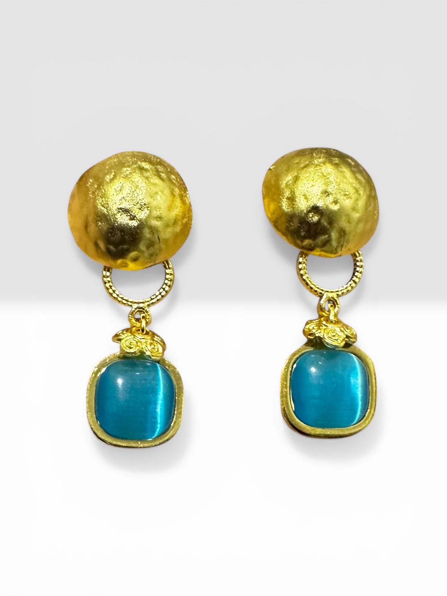 Halef Yıldız Mavi Artisan Küpe