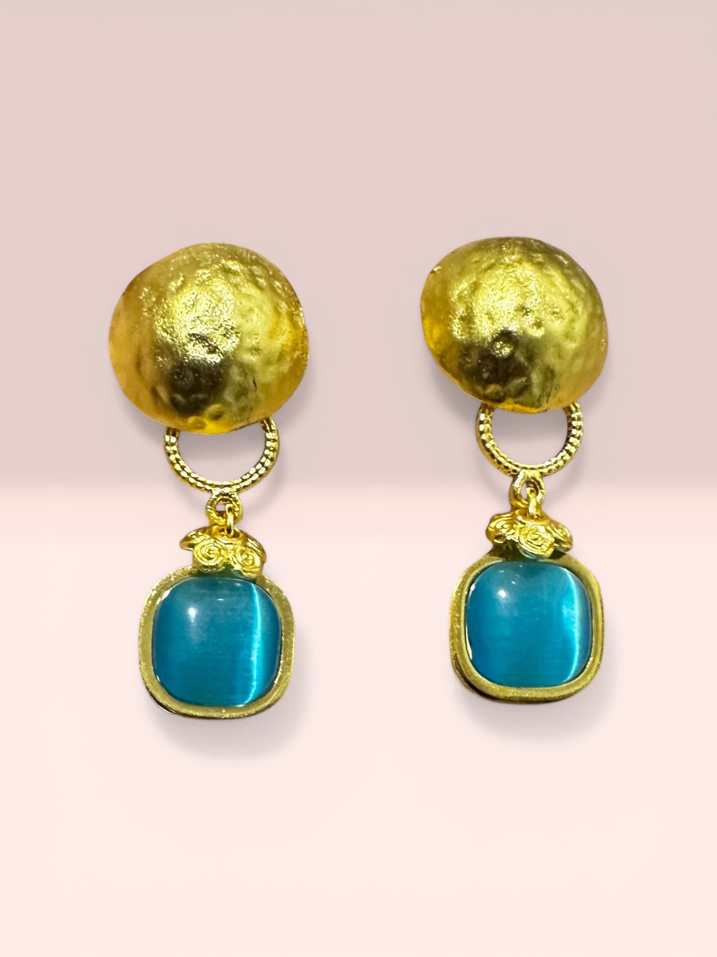 Halef Yıldız Mavi Artisan Küpe