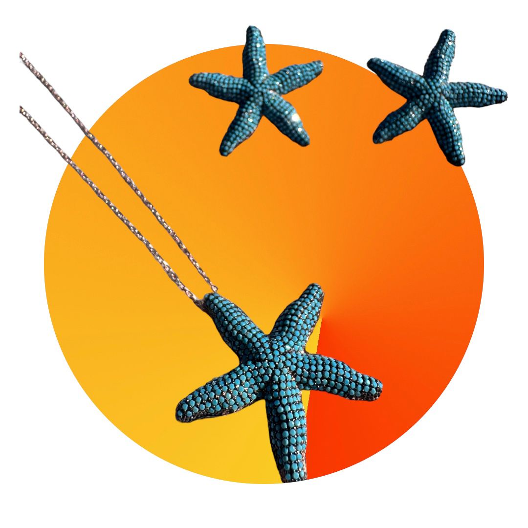 Blue Starfish Necklace