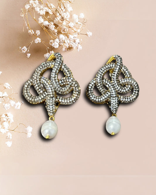 Pearl Serpent Earrings