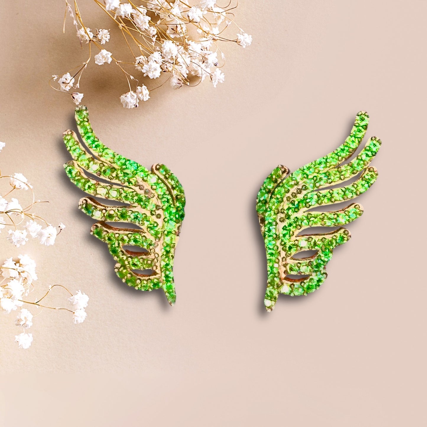 Green Wing Earrings