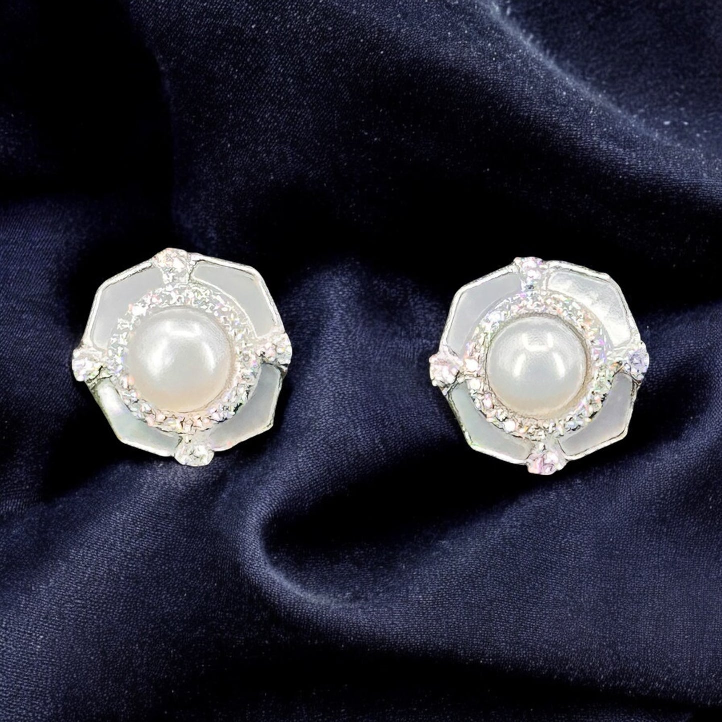 Silver Pearl Earrings