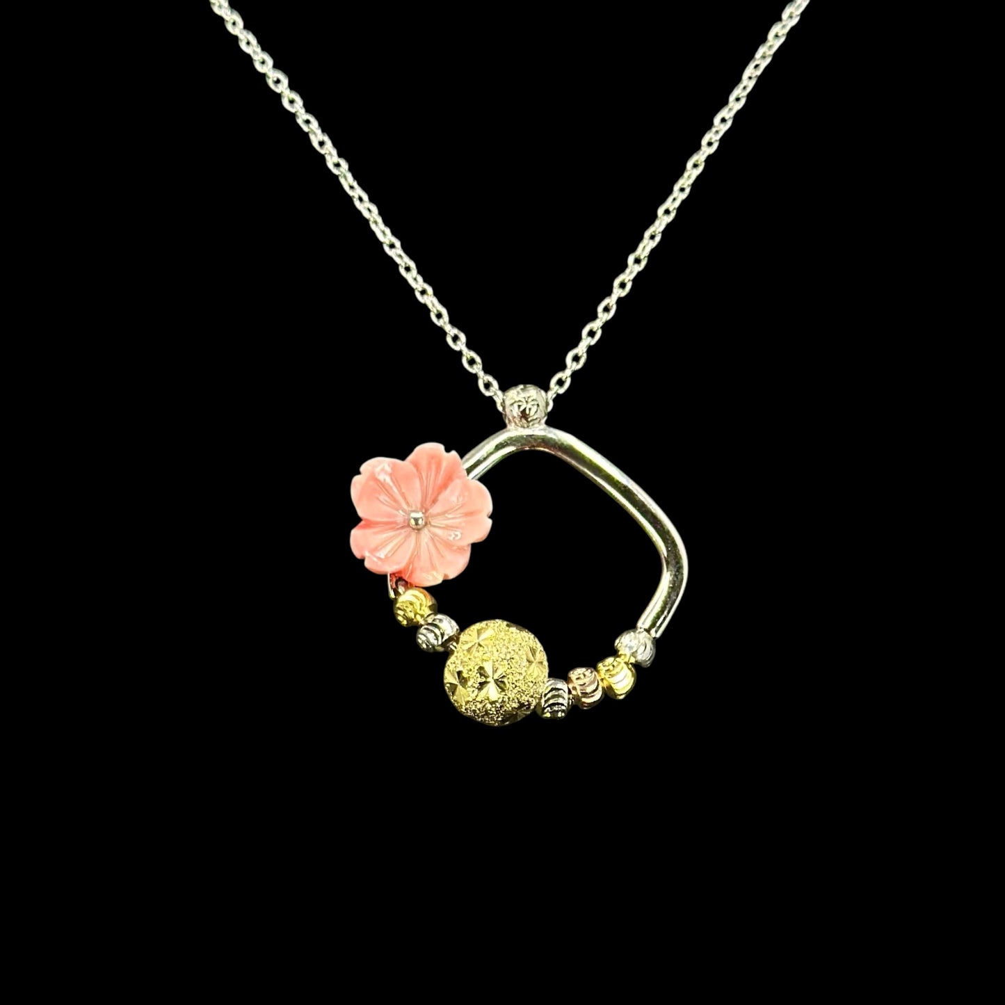 Floral Square Necklace