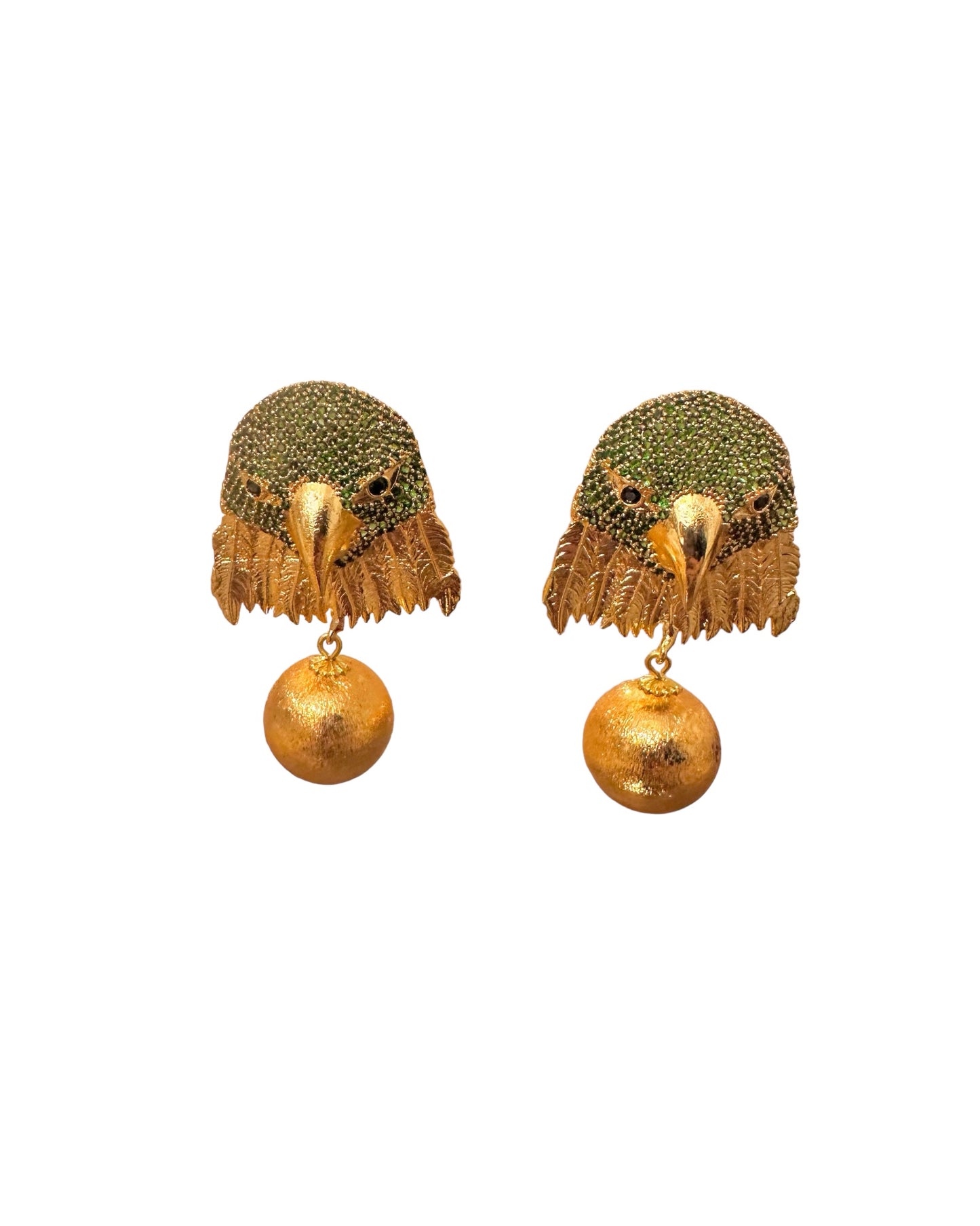 Green Eagle Earrings