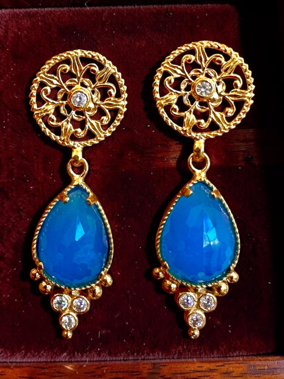 Blue Star Sparkle Earrings
