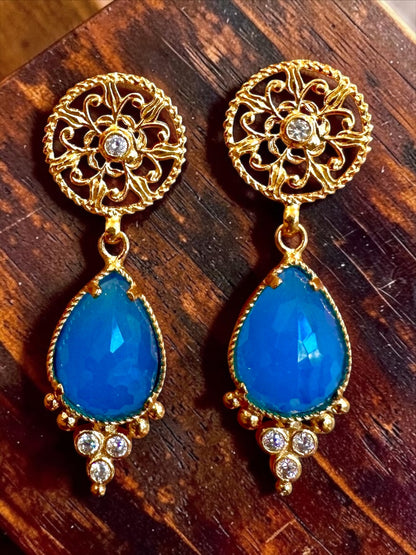 Blue Star Sparkle Earrings