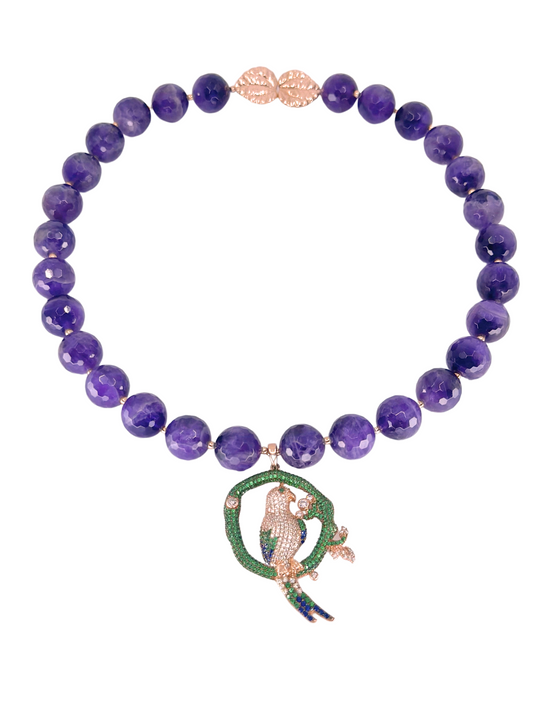 Parrot Amethyst Necklace