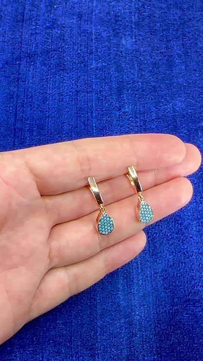 Turquoise Teardrop Earrings
