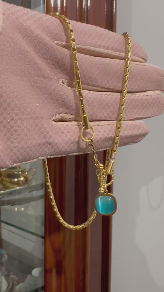 Halef Yıldız Mavi Kolye