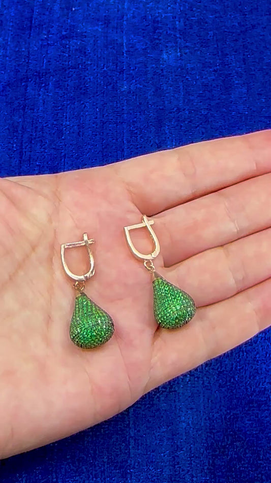 Kuzey Işıkları Kolye Küpe Gümüş Set