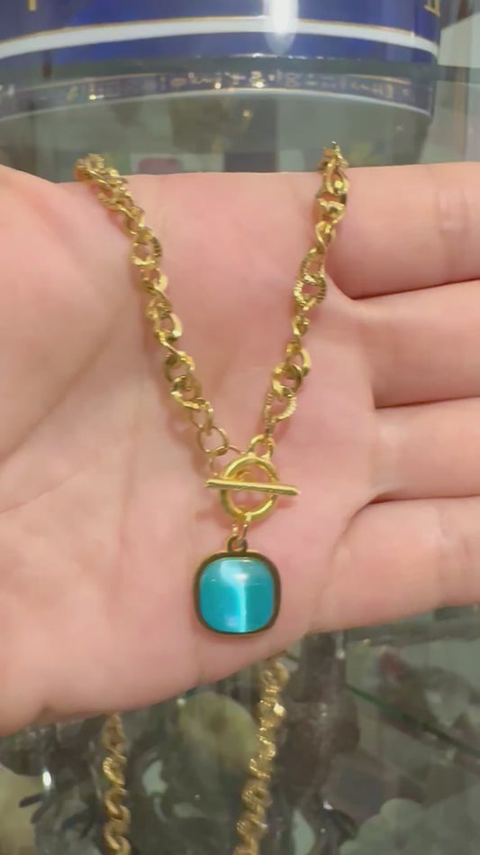 Yıldız Maviş Kolye Küpe Set